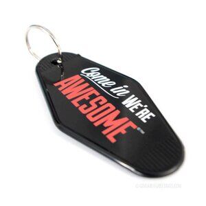 Come In We're Awesome ©™- ORIGINAL - Vintage Hotel Key Tag - AirBnB Host Gift